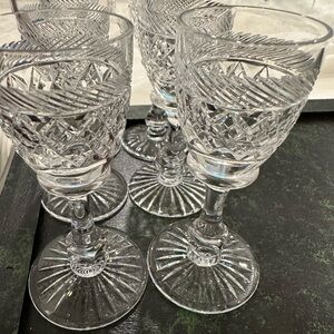 Tudor Cut Crystal Holbein Cordial Glasses - Set of Six